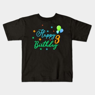 Happy Birthday 3 Kids T-Shirt